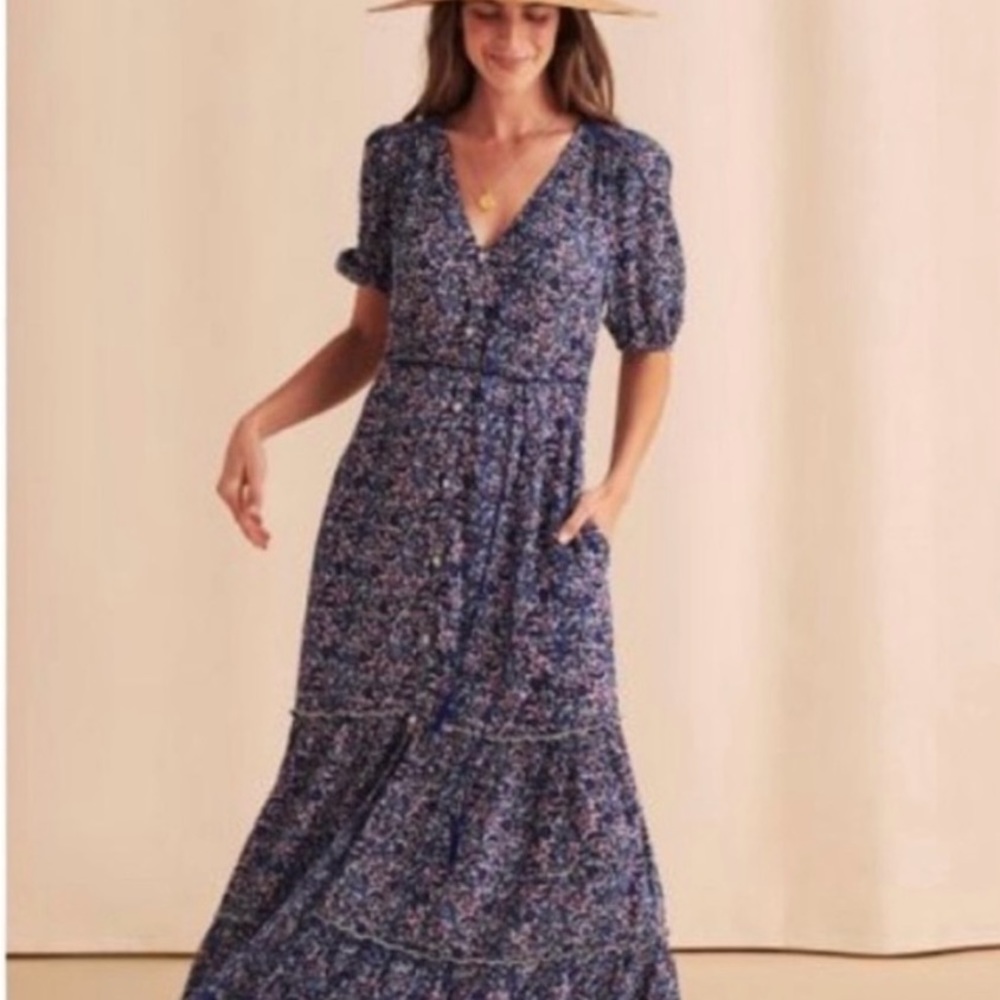 Faherty Orinda Maxi Floral Dress EUC